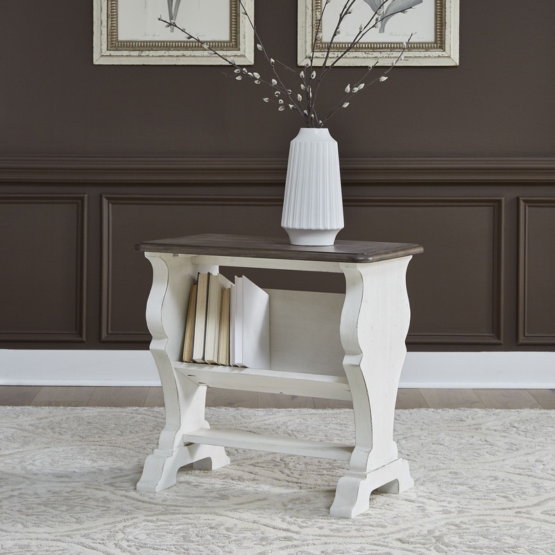Abbey Road – Library Chair Side Table – White