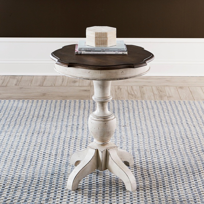 Abbey Road – Round End Table – White