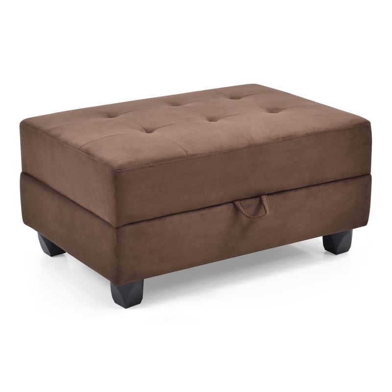 Chic Contemporary Ottoman – Chocolate