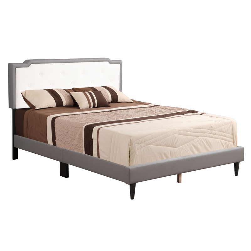 Deb – Queen Bed – Light Gray