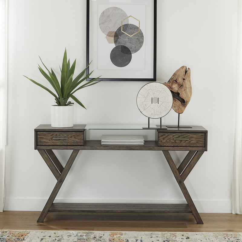 Lennox – Drawer Sofa Table – Dark Brown