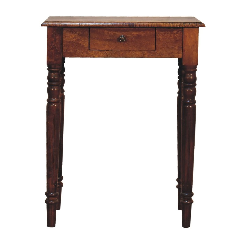 Turned Leg Writing Desk – Chestnut