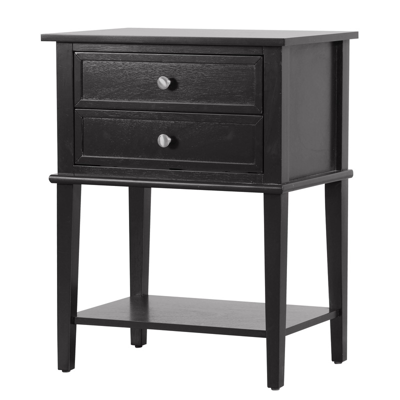 Vibrant Contemporary Nightstand – Black