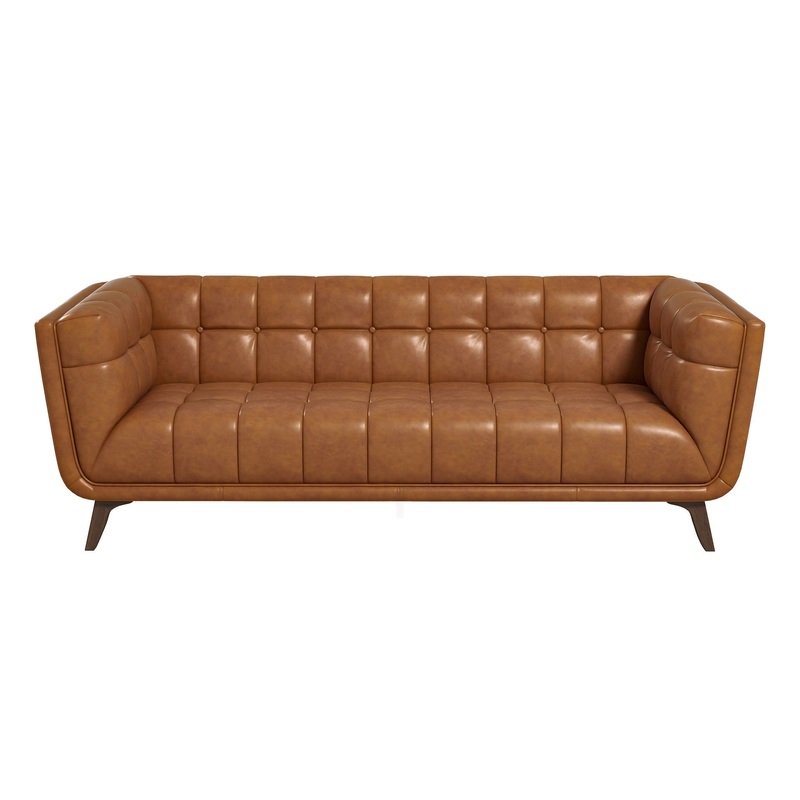 Addison – Leather Sofa – Brown / Rustic / Tan