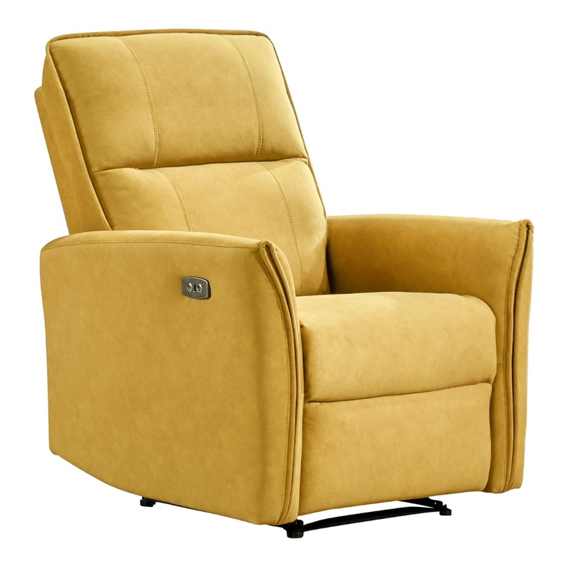 Asheville – Suede Recliner Chair – Dark Yellow