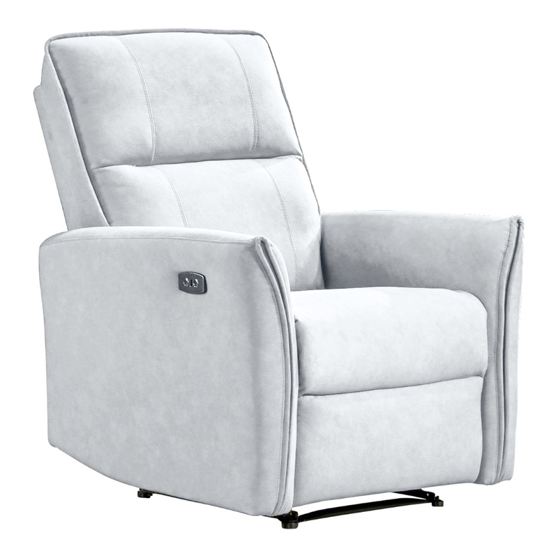 Asheville – Suede Recliner Chair – Light Gray