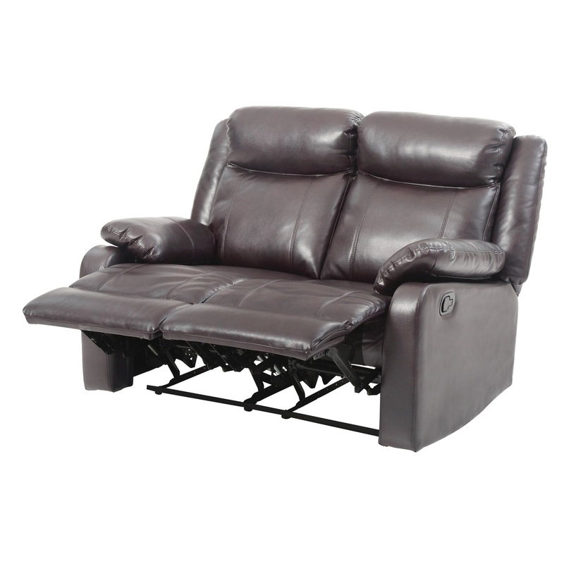 Double Reclining Love Seat – Dark Brown
