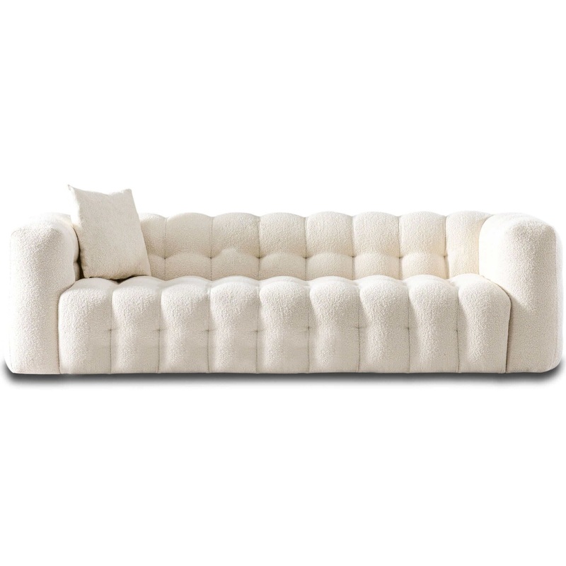 Eden – Modern Tufted Chesterfield Sofa – Cream