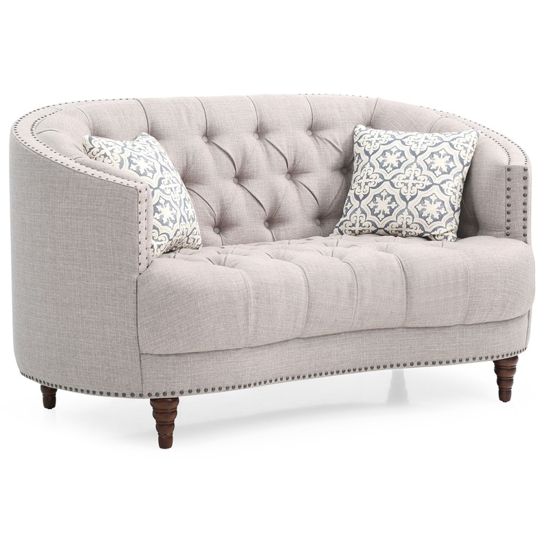 Elegant Loveseat For Cozy Spaces – Light Gray
