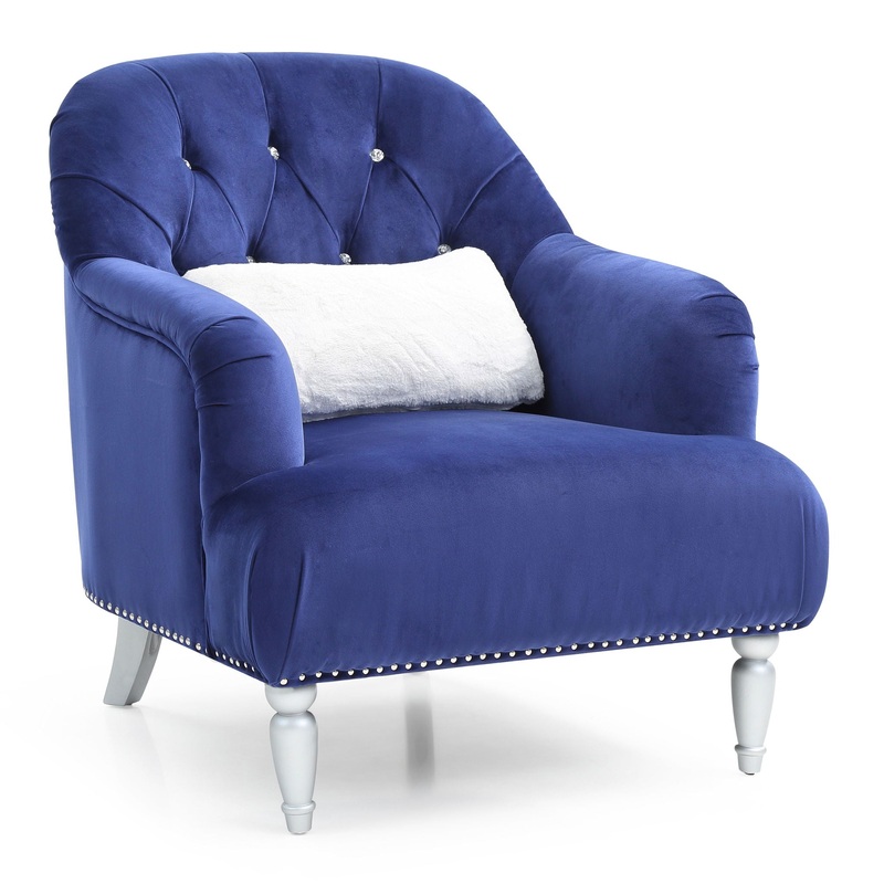Elegant Traditional Armchair – Blue