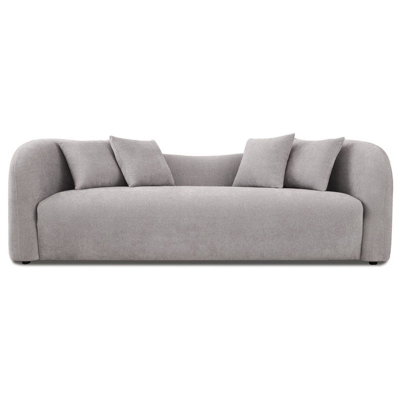 Mason – Mid Century Modern Luxury Tight Back Curvy Couch – Gray