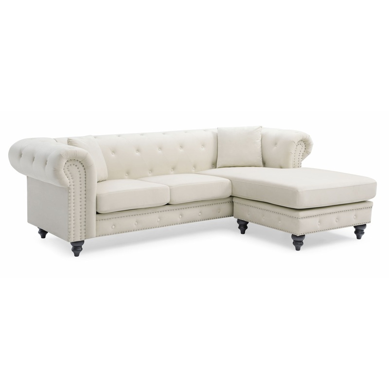 Nola – Sofa Chaise – Ivory