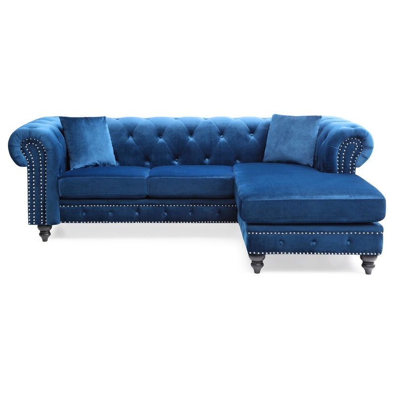 Nola – Sofa Chaise – Navy Blue