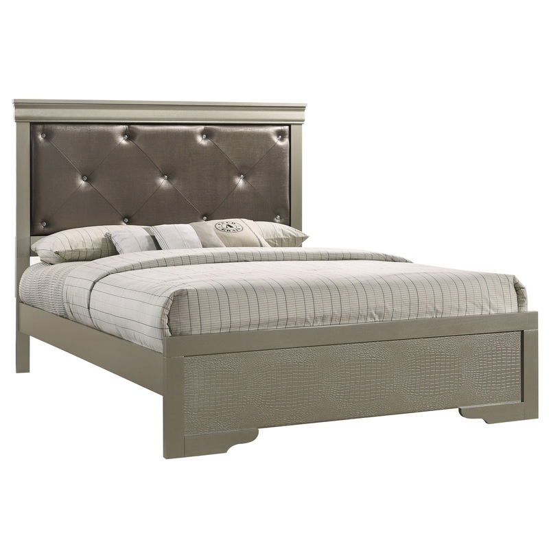 Chic Transitional Full Bed – Champagne