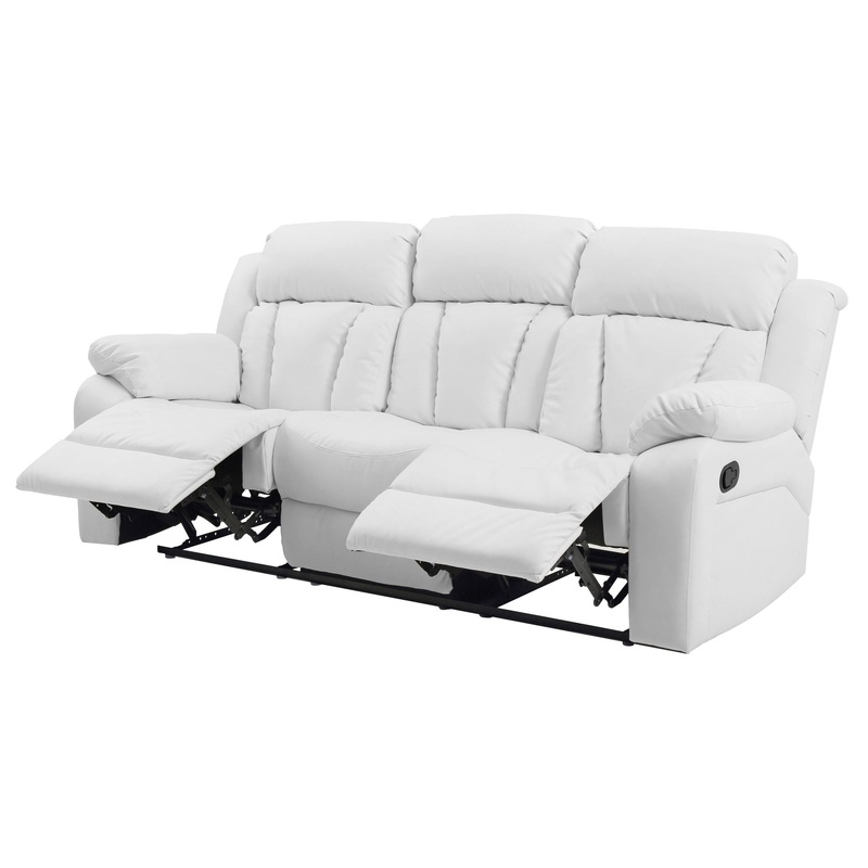 Comfortable Reclining Sofa – White
