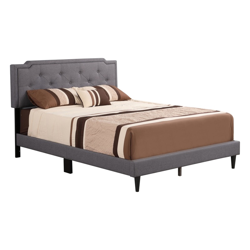 Deb – Queen Bed For Cozy Sleep – Gray