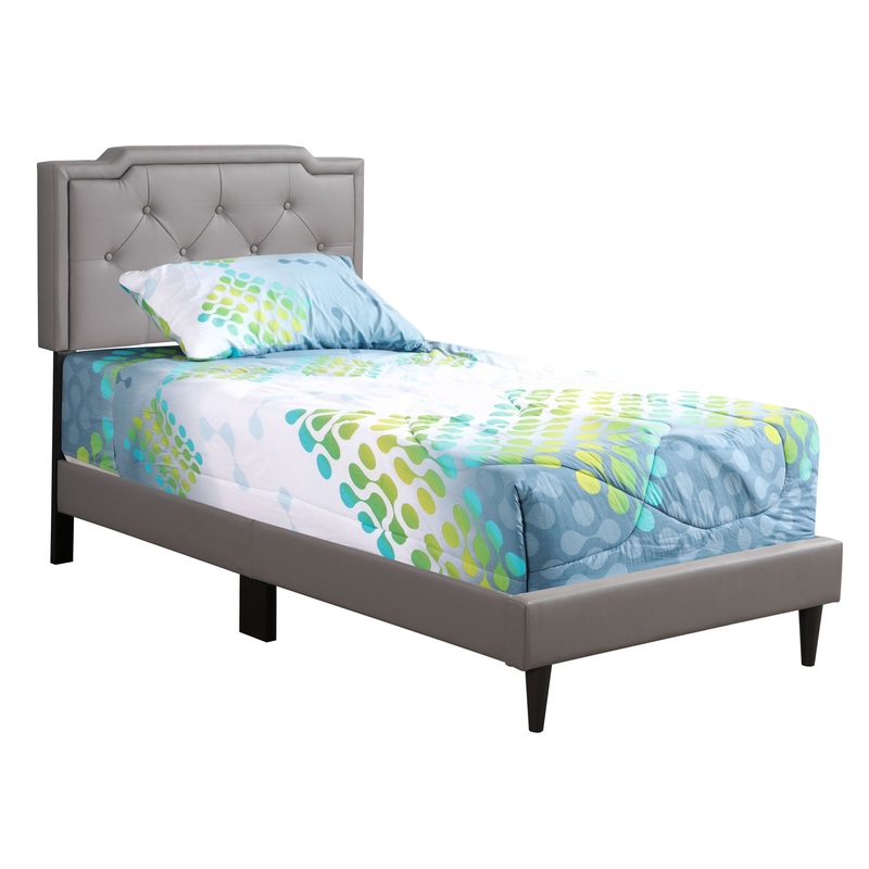 Deb – Twin Bed – Light Gray