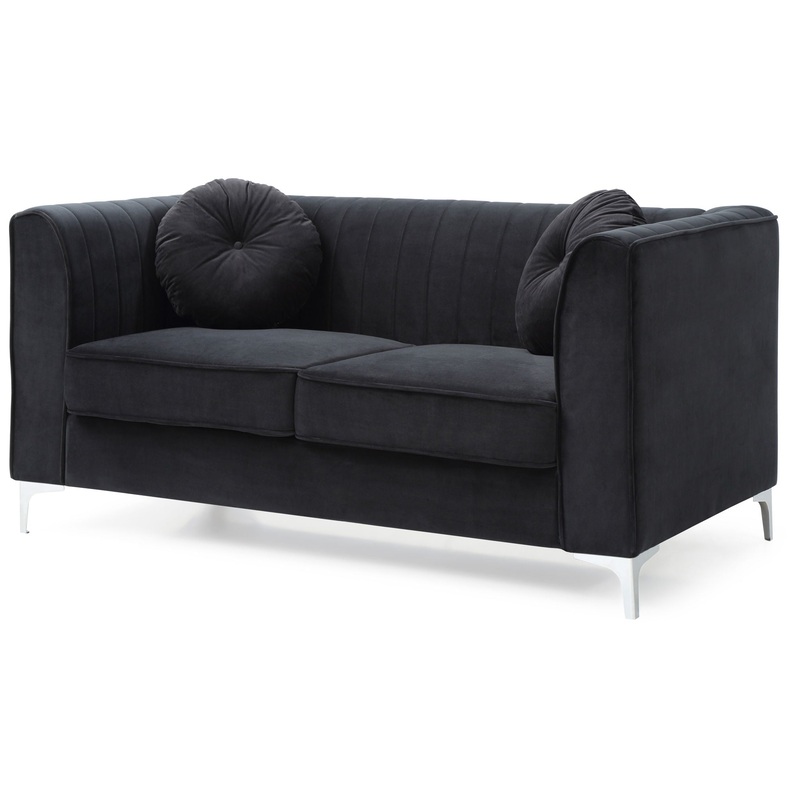 Delray – Loveseat – Black