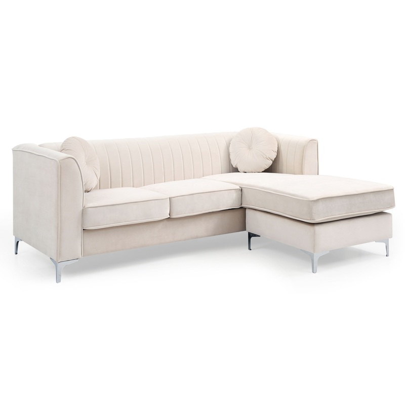 Delray – Sofa Chaise – Ivory