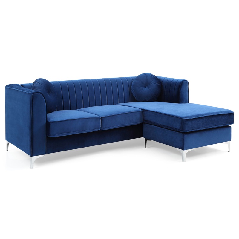 Delray – Sofa Chaise – Navy Blue