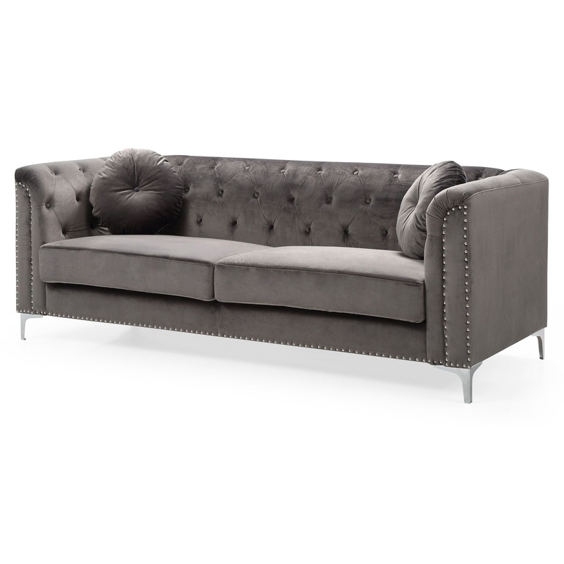 Elegant Contemporary Sofa – Dark Gray