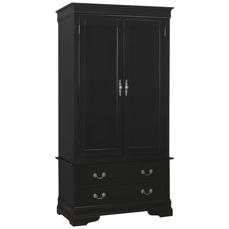 Elegant Traditional Armoire – Black