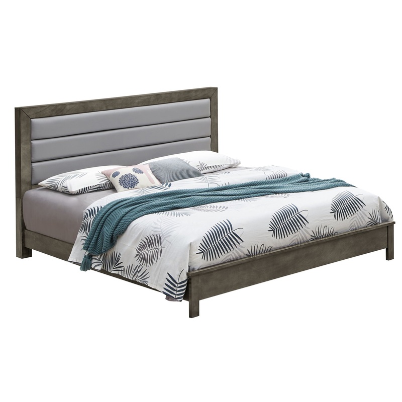 Full Bed Transitional Modern Design – Gray