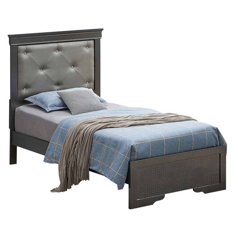 Lorana – Twin Bed – Metalic Black