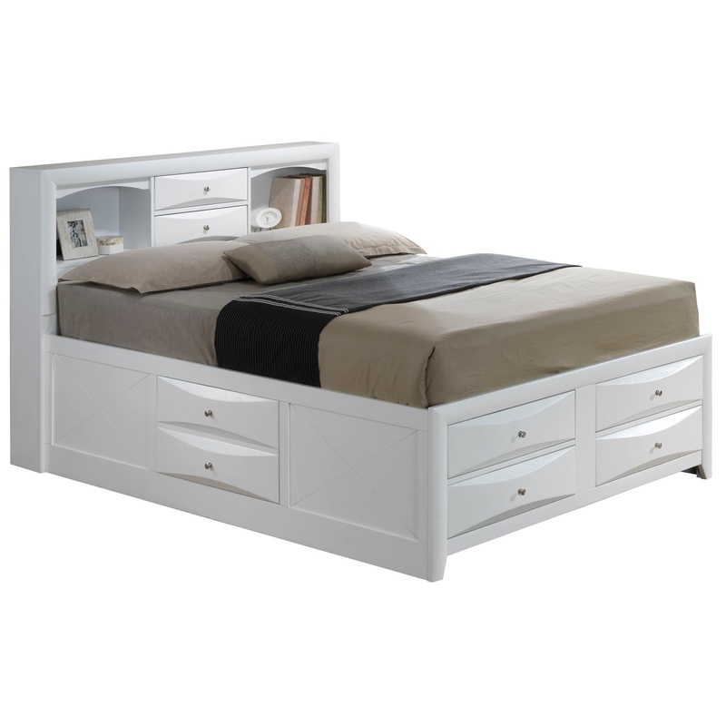 Marilla – King Storage Bed – White