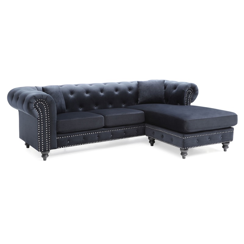 Nola – Sofa Chaise – Black
