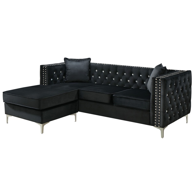 Paige – Sofa Chaise – Black