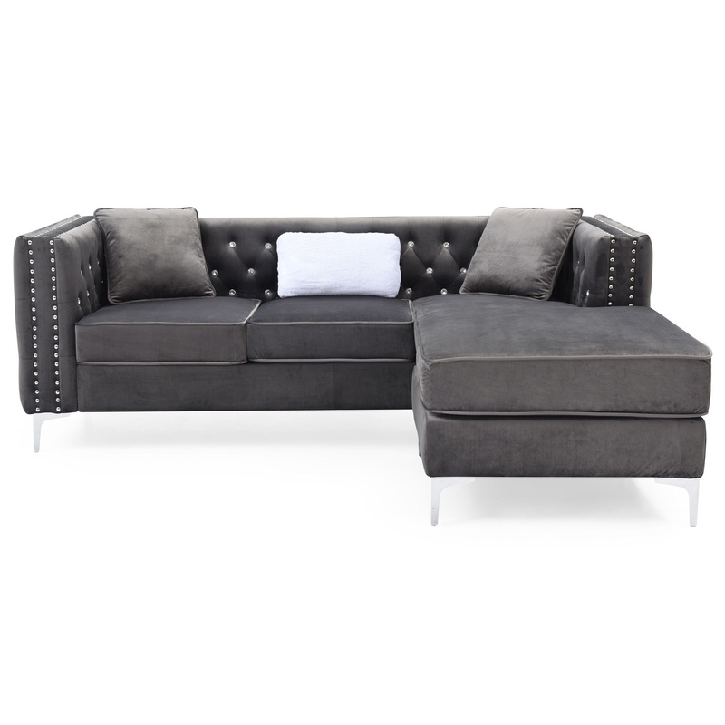 Paige – Sofa Chaise – Gray