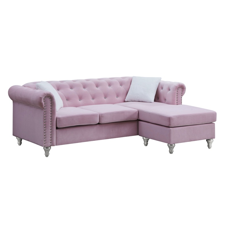 Raisa – Sofa Chaise – Pink