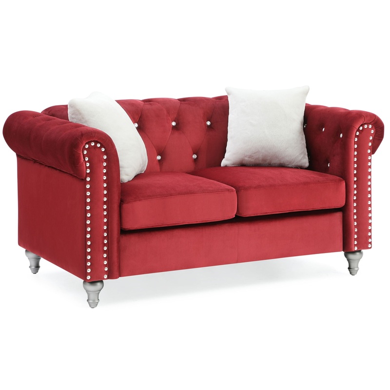 Stylish Loveseat For Modern Living – Burgundy