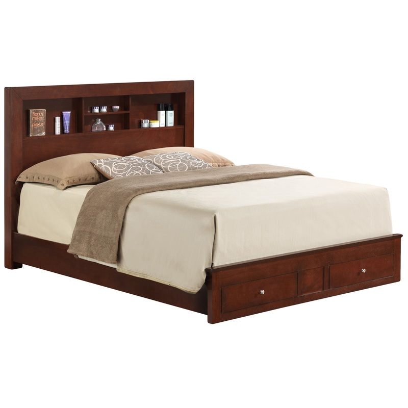 Stylish Queen Storage Bed For Modern Spaces – Cherry