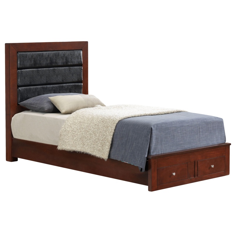 Twin Storage Bed – Cherry