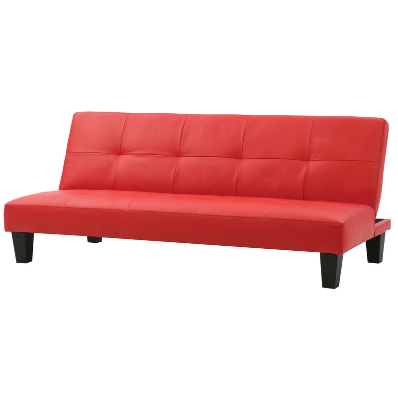 Versatile Contemporary Sofa Bed – Red