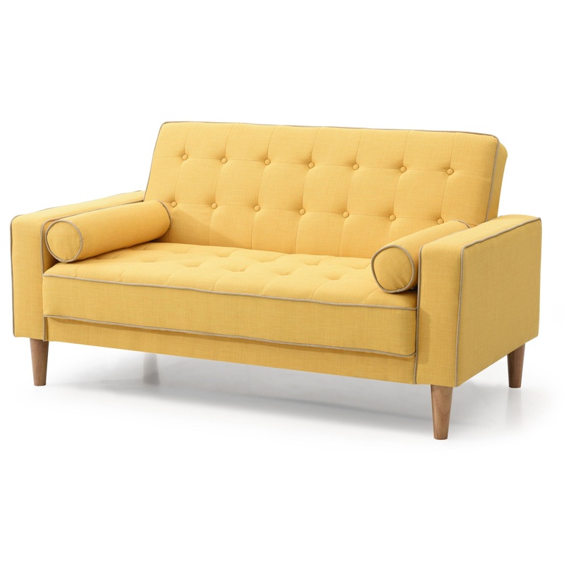 Vibrant Contemporary Loveseat Bed – Yellow