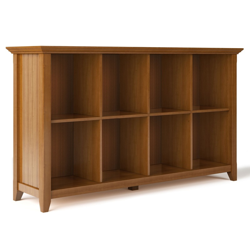 Acadian – 8 Cube Storage Sofa Table – Light Golden Brown