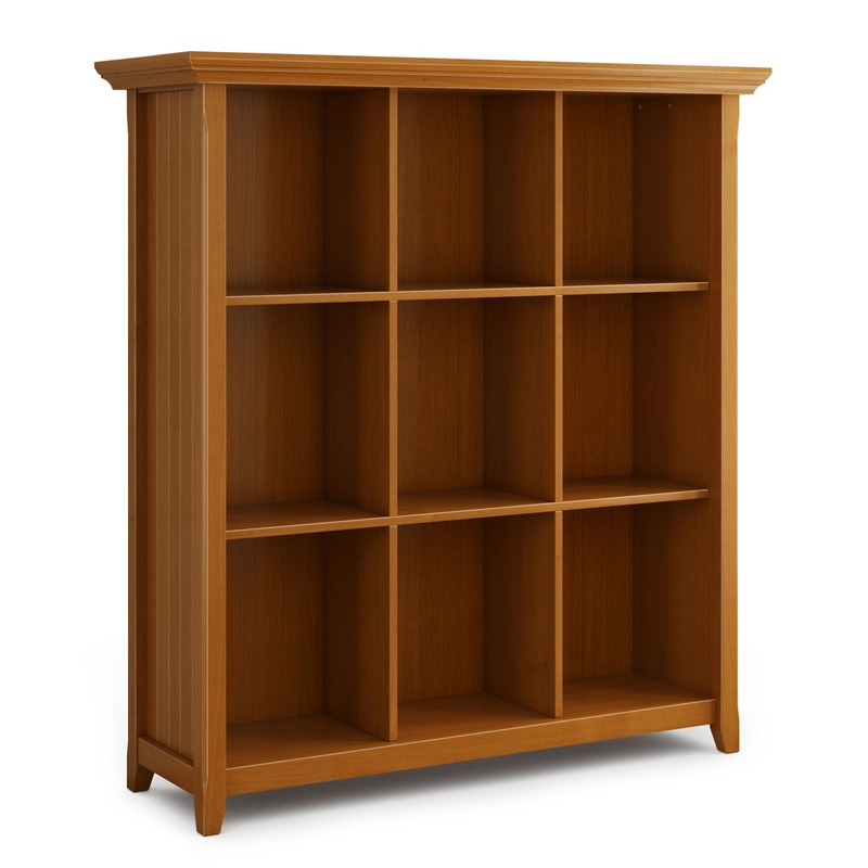 Acadian – 9 Cube Bookcase And Storage Unit – Light Golden Brown