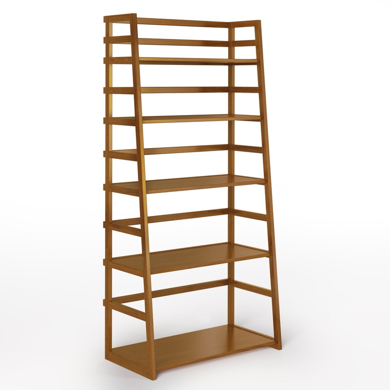 Acadian – Ladder Shelf Bookcase – Light Golden Brown