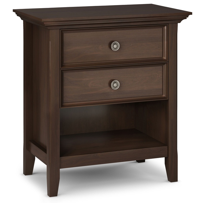 Amherst – Bedside Table – Natural Aged Brown