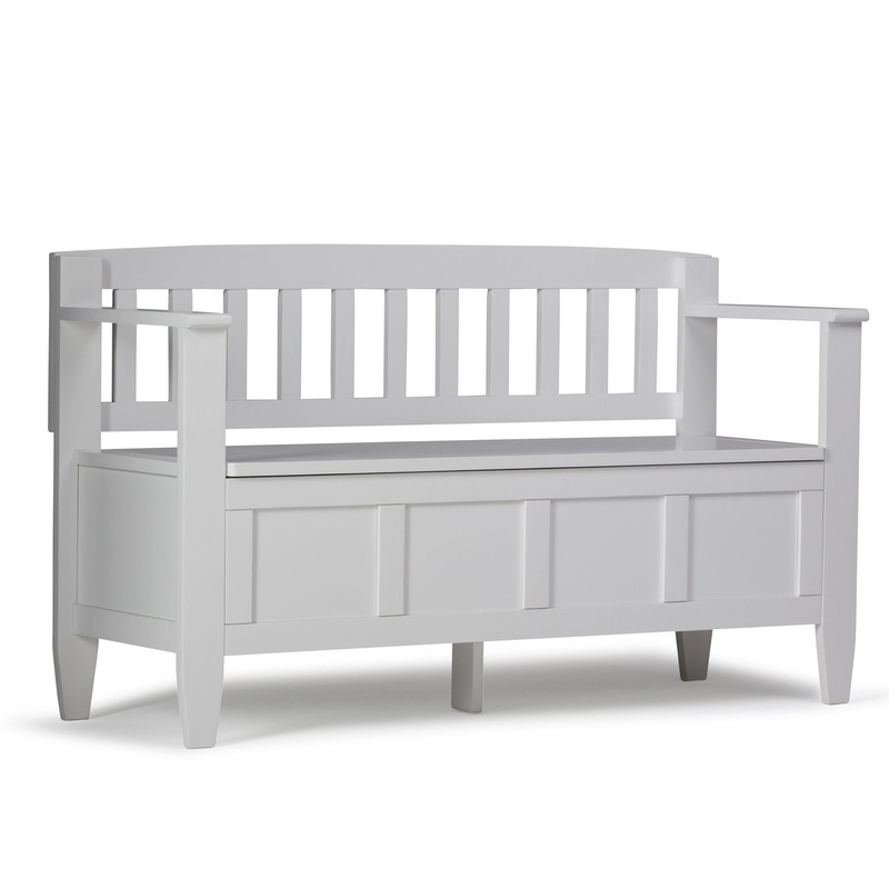 Brooklyn – Entryway Storage Bench – White