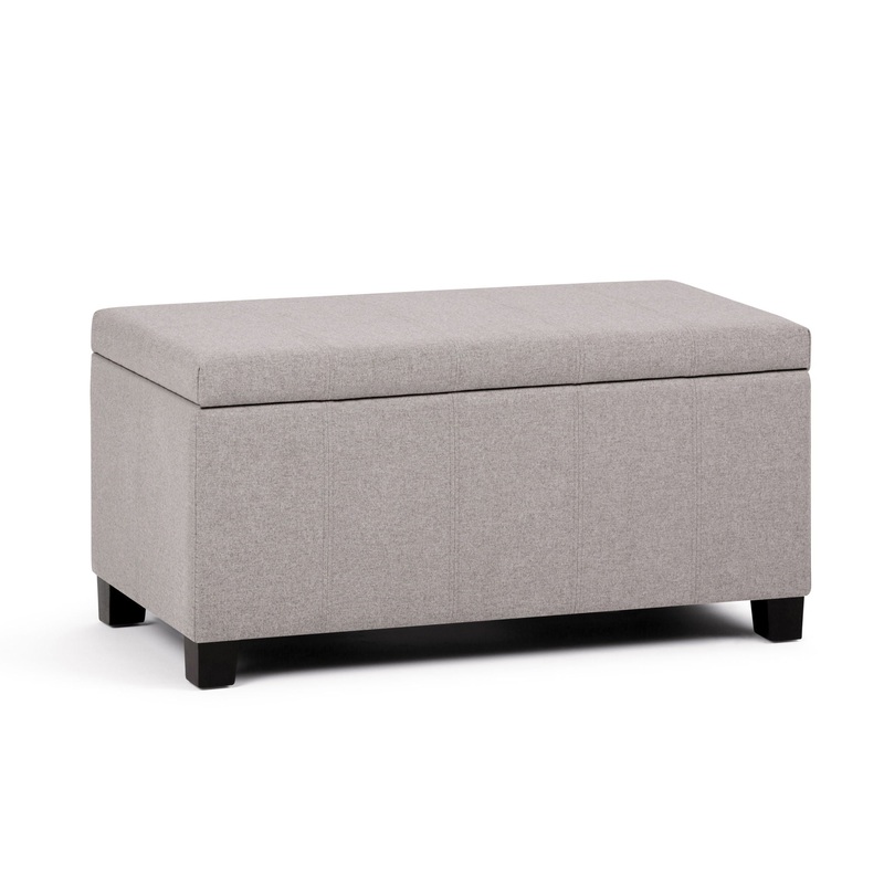 Dover – Storage Ottoman Bench – Cloud Gray