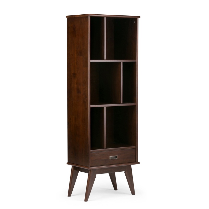 Draper – Mid Century Bookcase And Storage Unit – Medium Auburn Brown