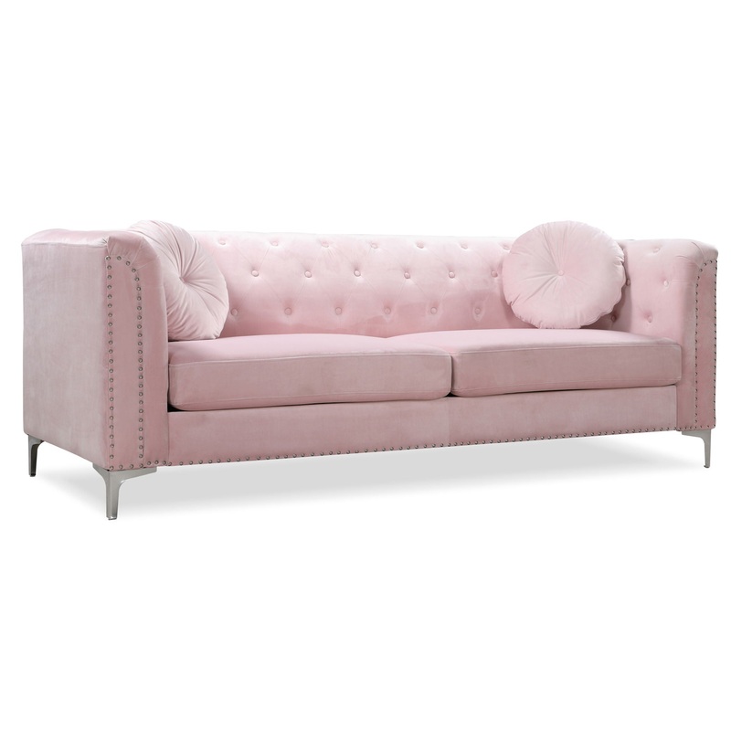 Elegant Contemporary Sofa – Pink