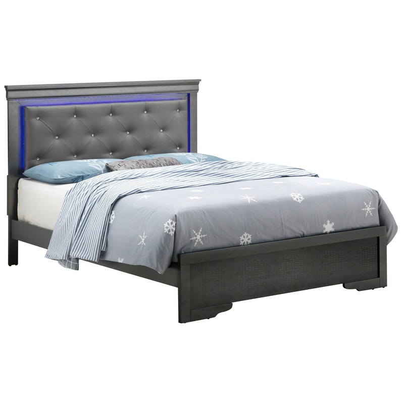Full Bed Transitional – Metallic Black
