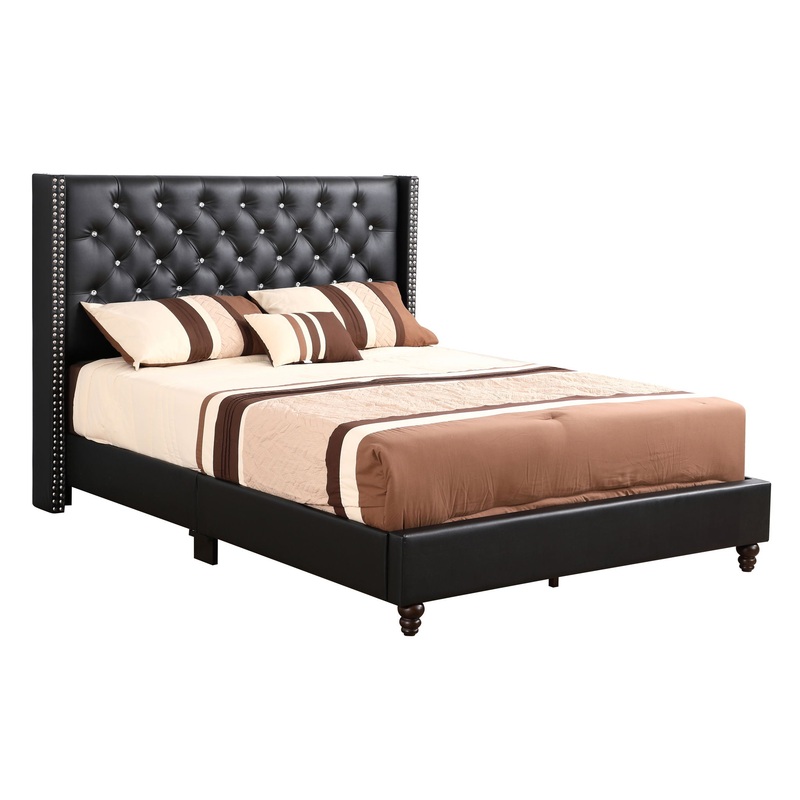 Full Upholstered Bed – Black