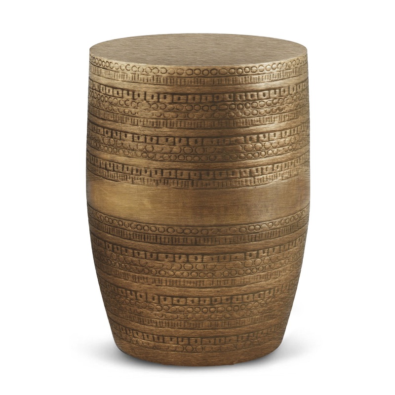 Johnsen – Large Metal Accent Table – Antique Gold