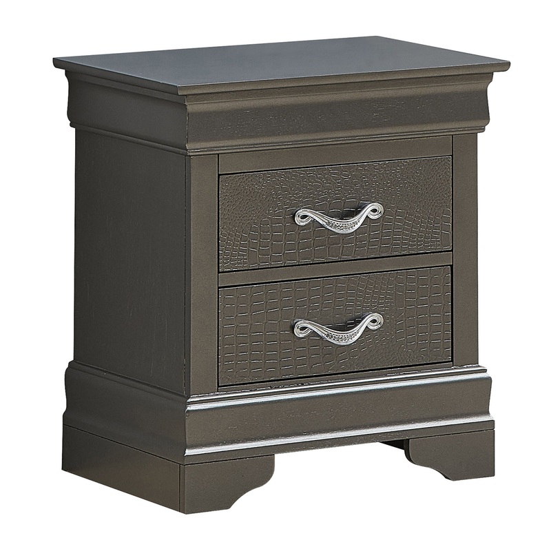 Lorana – Nightstand – Metalic Black